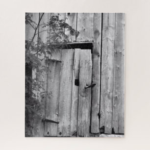 Barn Door in Black and White  Jigsaw Puzzle