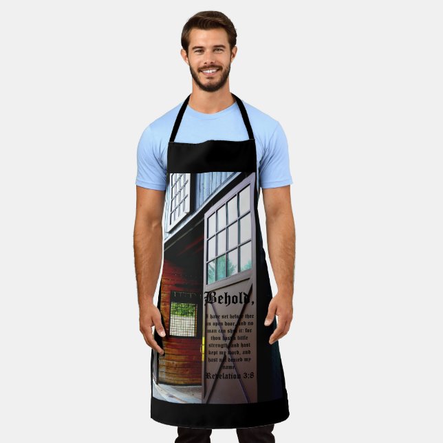 Barn Door Perspective, Revelation 3:8 Apron (Worn)
