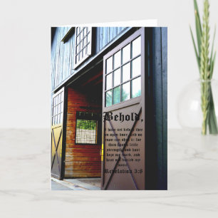 Barn Door Perspective, Revelation 3:8 Thank You Card