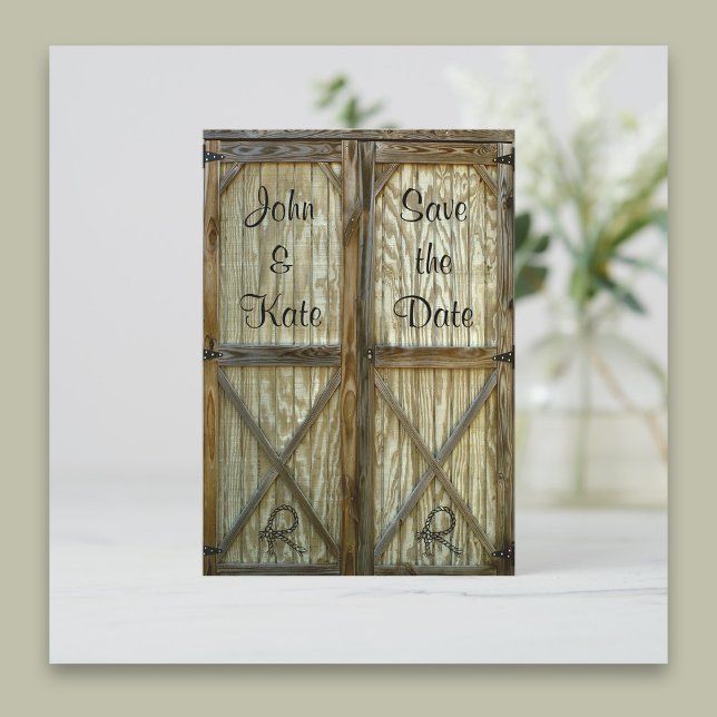 Barn Door Western Wedding Save the Date (Creator Uploaded)