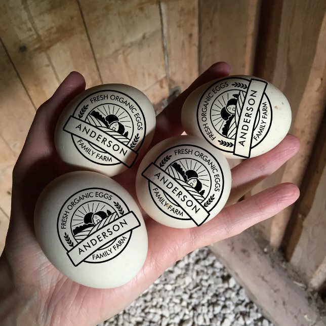 Barn Family Farm Farmer Round Decorative Rubber Stamp (Barn Family Farm Farmer Round Decorative Rubber Stamp)