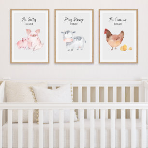 Barn Farm Nursery Animals Personalised Text Name