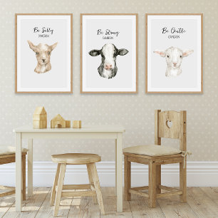 Barn Farm Nursery Animals Personalised Text Name
