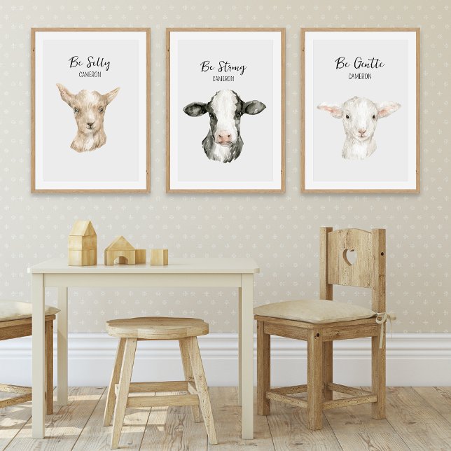 Barn Farm Nursery Animals Personalised Text Name (Creator Uploaded)