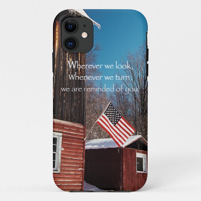 Barn Flag Patriotic Reminders All Around Case-Mate iPhone Case (Back)
