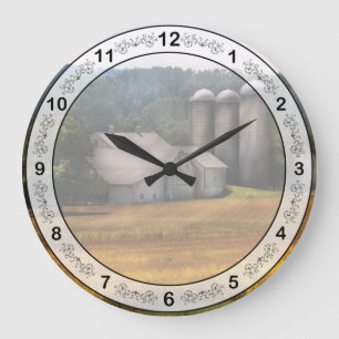 Barn - Home on the range Large Clock