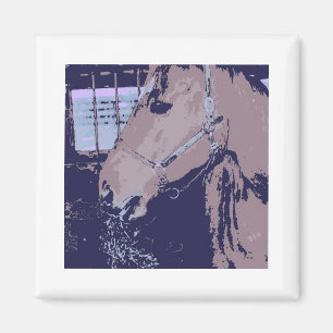 Barn Horse Pop Art Magnet