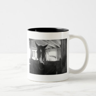 Barn Horse Two-Tone Coffee Mug
