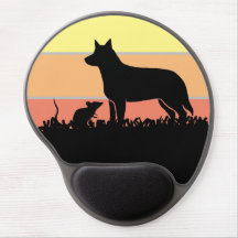 Barn Hunt Heeler and Rat Gel Mouse Pad