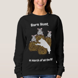 Barn Hunt  in search of rats white German Shepherd Sweatshirt