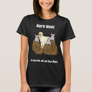 Barn Hunt in search rats with English Cream Golde T-Shirt