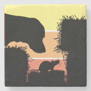 Barn Hunt Nose Work: Dog and Rat Scent Work Stone Coaster