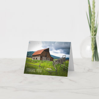 Barn Image Thank You Note Card