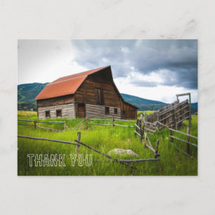 Barn Image Thank You Postcard