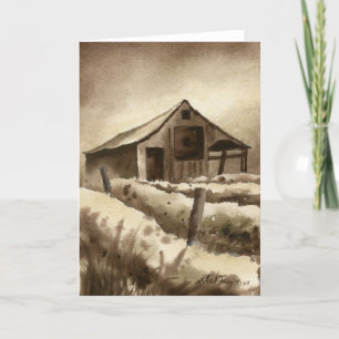 "Barn in Browns" Country Roads Greeting Card
