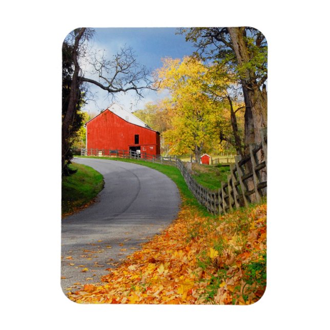 Barn in Fall Magnet (Vertical)