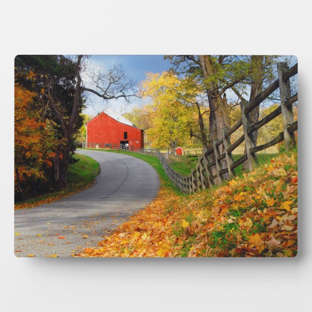 Barn in Fall Plaque (Front)