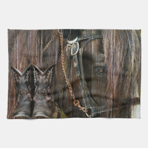 Barn In God We Trust Tea Towel