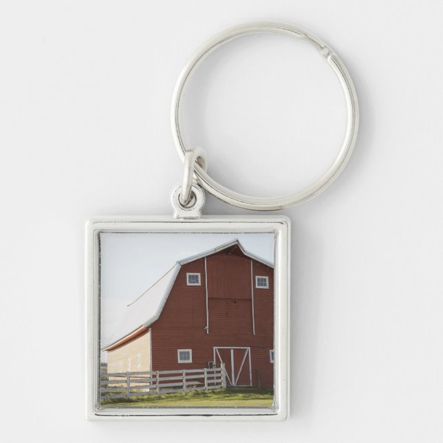 Barn in rural landscape key ring (Front)