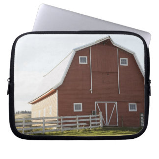 Barn in rural landscape laptop sleeve
