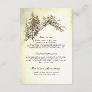 Barn in the Wood Wedding Details Card