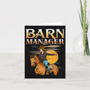 Barn Manager I Equestrian Pony Horse Fan Card