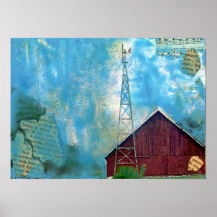 Barn Mixed Media 3 Poster