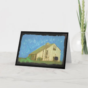Barn Mixed Media Card
