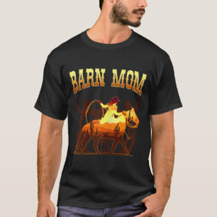 Barn Mum I Equestrian Horse Fan  T-Shirt