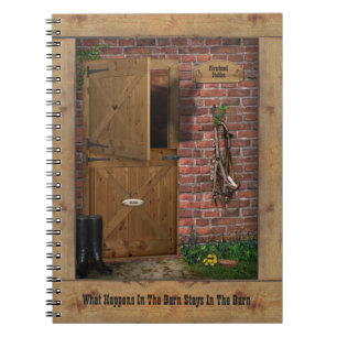 Barn Notebook with customisable text