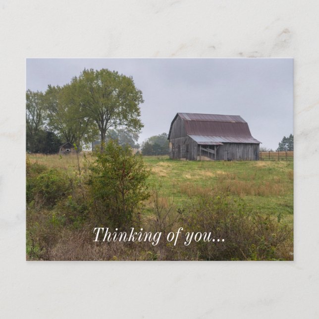 Barn On A Hill Postcard (Front)