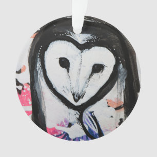 Barn Owl Art Ornament