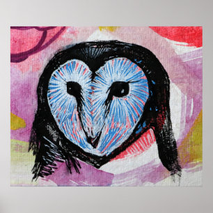 Barn Owl Art Poster