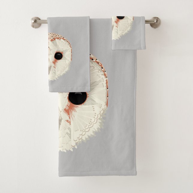 Barn Owl Bath Towel Set (Insitu)