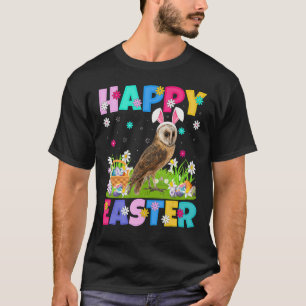 Barn Owl Bird Happy Easter Bunny Barn Owl Easter S T-Shirt