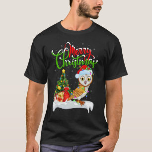 Barn Owl Bird Xmas Decoration Santa Barn Owl Chri T-Shirt