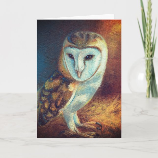 Barn Owl Blank Card (Front)