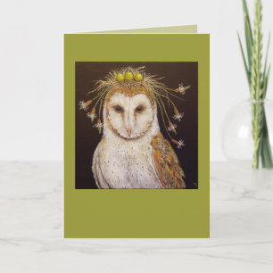 Barn Owl Bride card