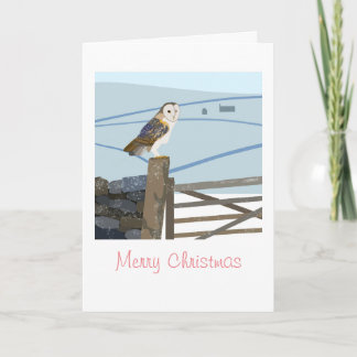 Barn owl Christmas Card