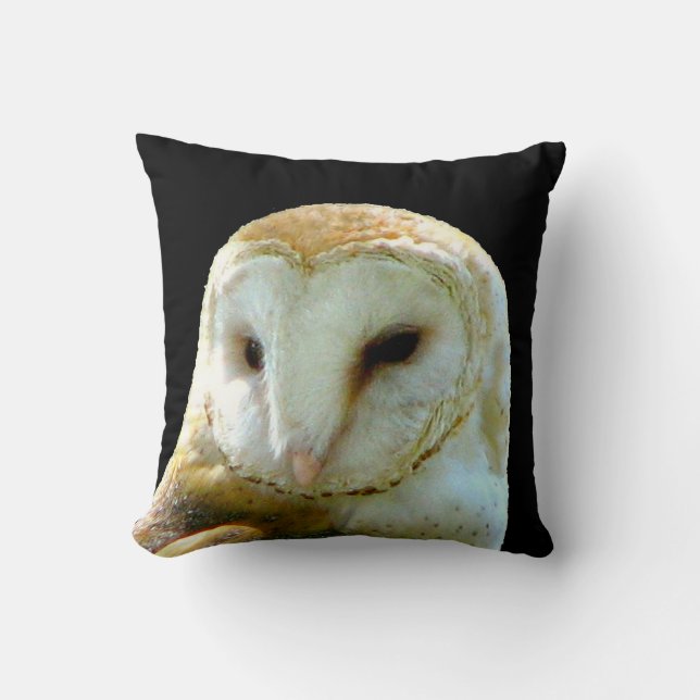 Barn Owl Close Up Cushion (Front)
