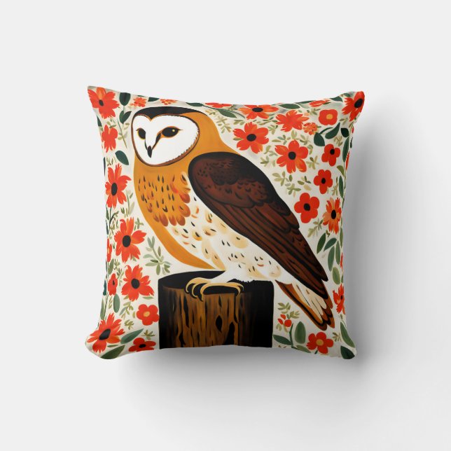 Barn Owl Cushion (Front)