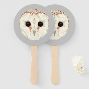Barn Owl Hand Fan