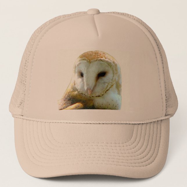 Barn Owl Head Shot Trucker Hat (Front)