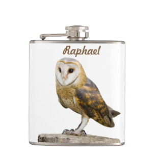 Barn Owl Hip Flask