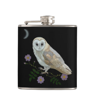 Barn Owl Hip Flask
