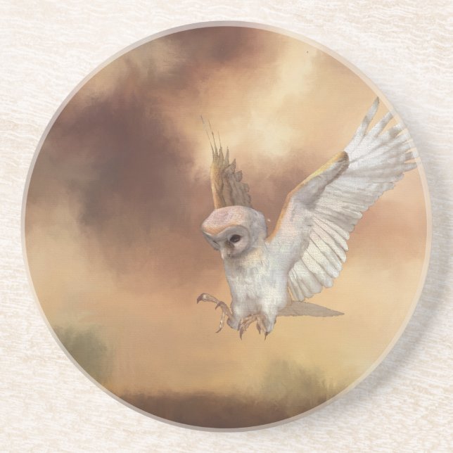 Barn Owl in Flight Coaster (Front)