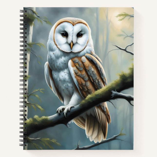 Barn Owl in the Forest Notebook (Front)