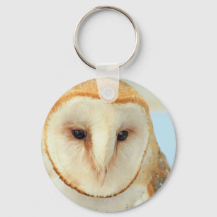 Barn owl key ring
