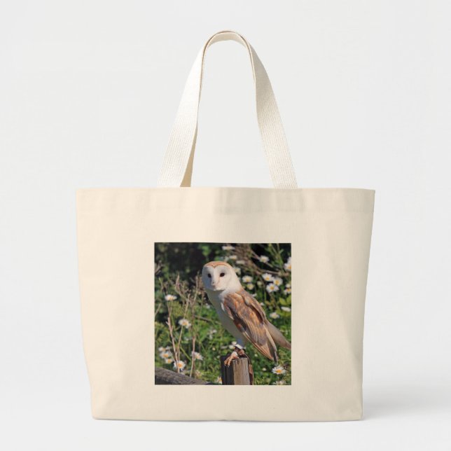 Barn Owl Large Tote Bag (Front)