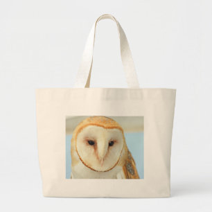 Barn owl large tote bag